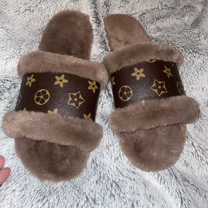 Faux Leather slippers